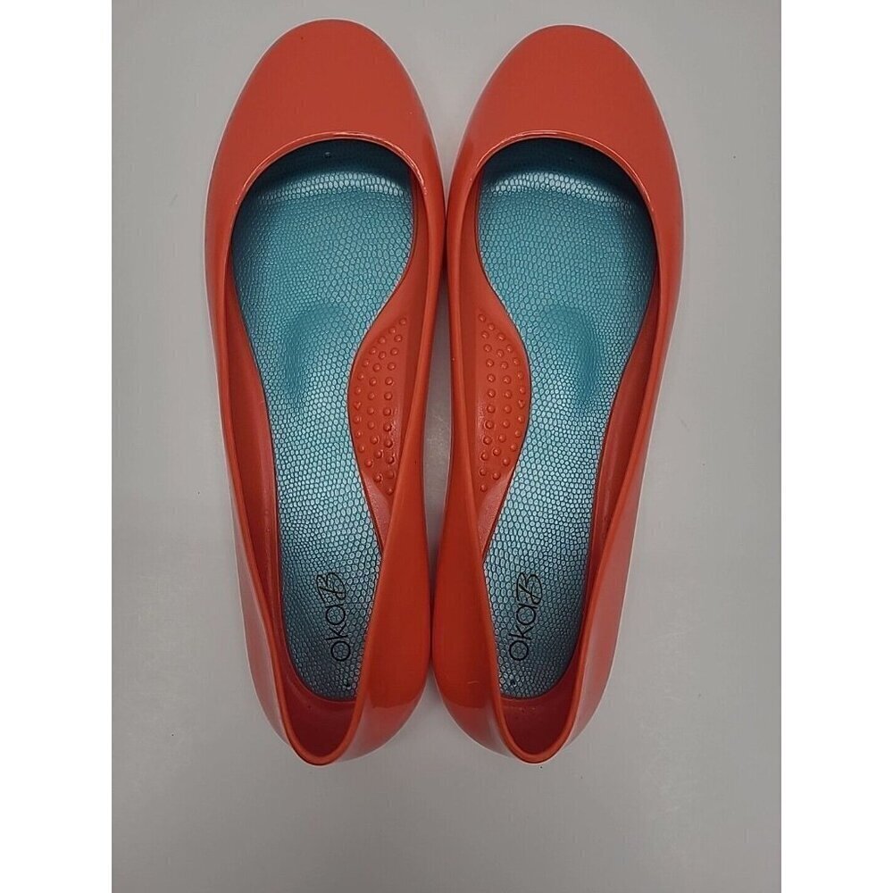 Oka-B Women's Orange Flats - Picture 6 of 8